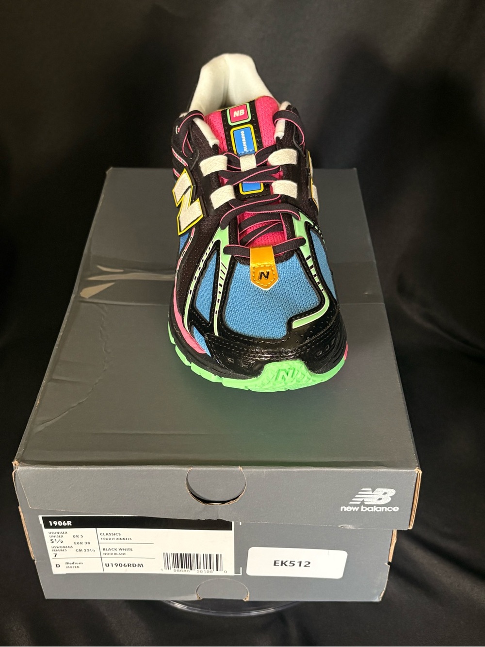 New Balance Kids Multicolor Sneaker - Pink, Blue, Green, Black